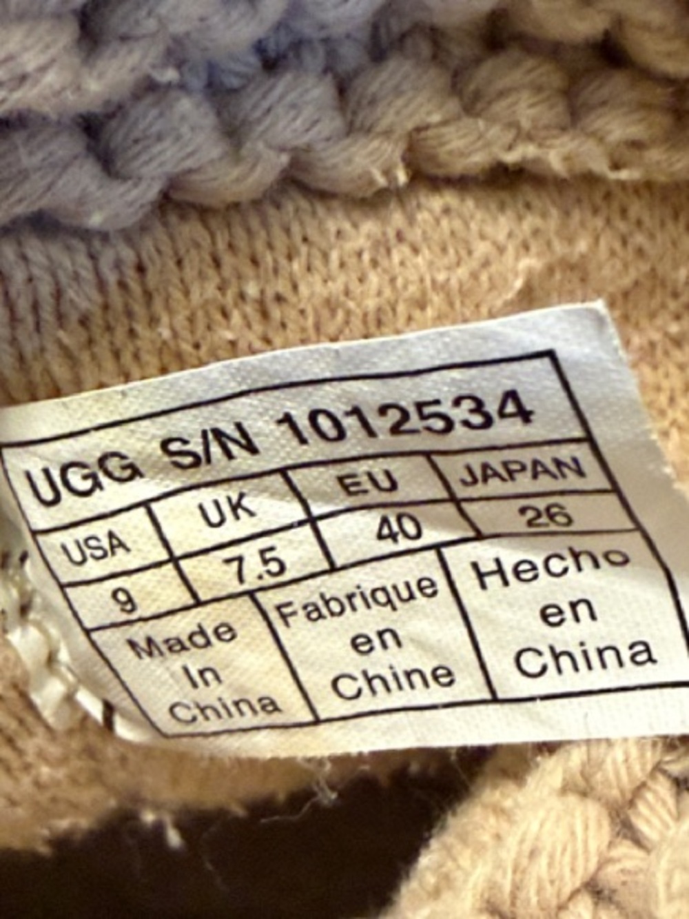UGG Fold-Over Knit Suede Ankle Boots in Camel - Picture 5 of 5